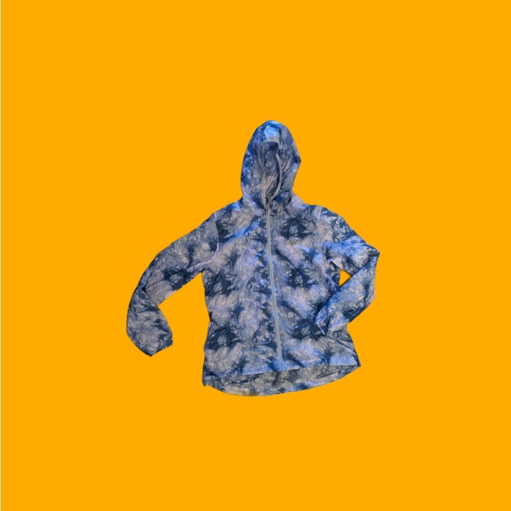 New Balance light weight packable windbreaker XL tie dye pink and blue